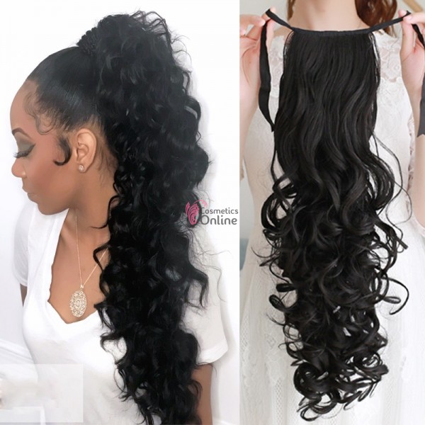 Extensie de par coada ondulata cu snur 60 cm  Brunet BC1